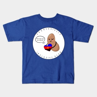 Traditional Poly Flag: Aggressively Inclusive Bean Kids T-Shirt